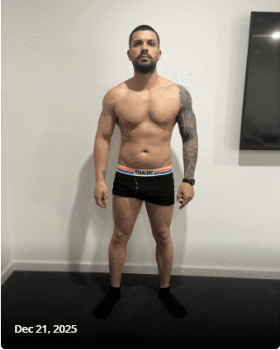 Muscle gain at the same weight — after
